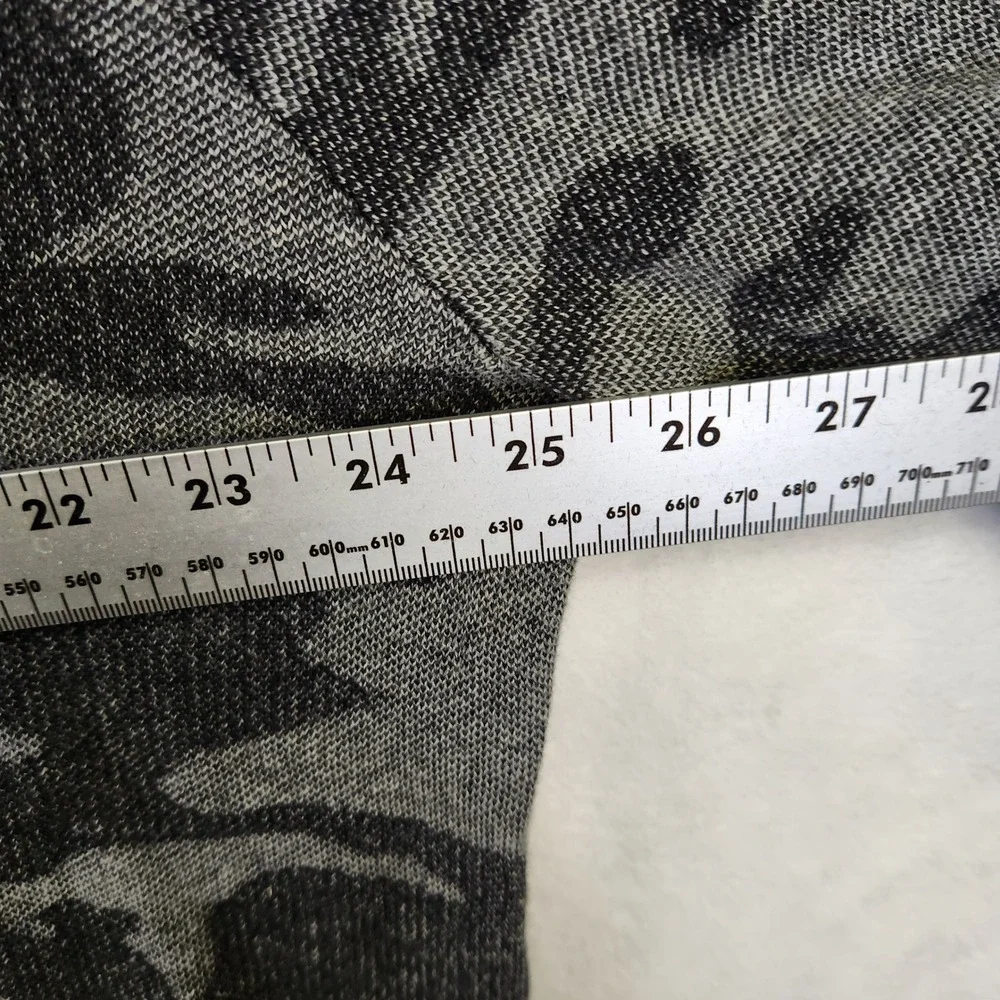 Express Mens XXL Gray Camouflage Crew Neck‎ Long Sleeve Knit Sweater Camo Print - Picture 4 of 6